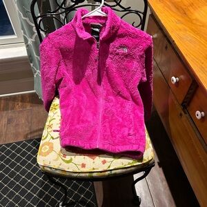 Children’s pink north face fleece girls large
